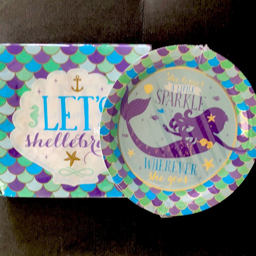 Mermaid Plates and Napkins